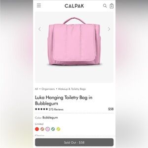 Calpak Bubblegum Toiletry Bag